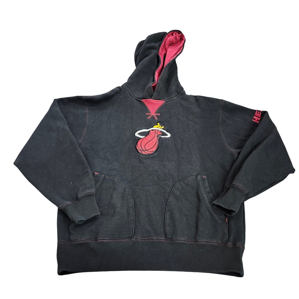 MIAMI HEAT MENS M BLACK NBA EMBROIDERED EXCLUSIVE COLLECTION EUC